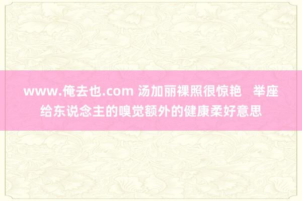www.俺去也.com 汤加丽裸照很惊艳   举座给东说念主的嗅觉额外的健康柔好意思