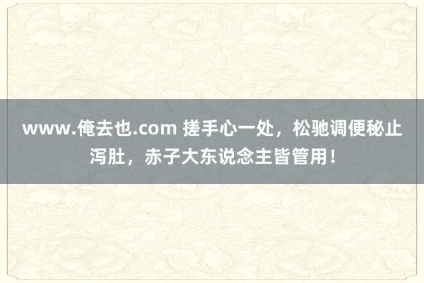 www.俺去也.com 搓手心一处，松驰调便秘止泻肚，赤子大东说念主皆管用！