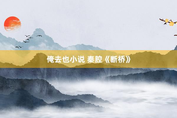 俺去也小说 秦腔《断桥》